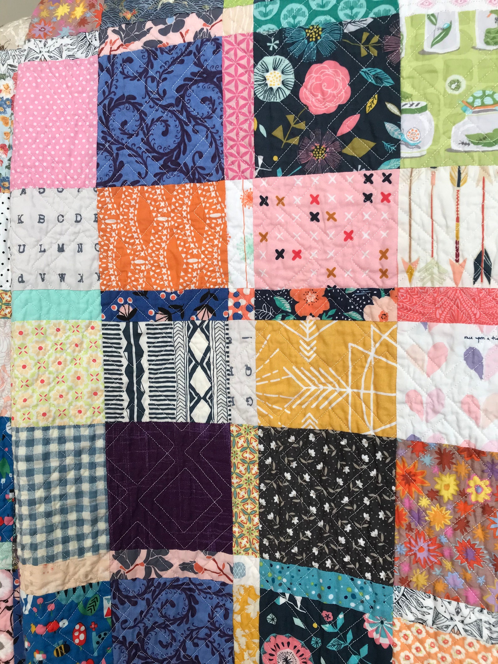 Patchwork Quilt Couch Quilt Small Twin Bed Scrappy Plaid Etsy