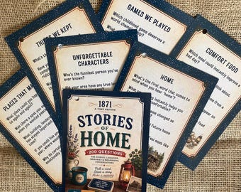 Conversation Cards for Family and Friends | 200 Questions About Home, Memories and Life | Meaningful Gift | Stories of Home