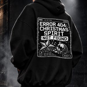 Error 404 Hoodie, middelzware fleece, programmeur kerstkleding