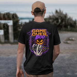Pixel Ghost Gaming Controller T-Shirt | Halloween Geek Tee