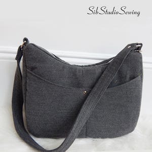 Bolso de hombro de lana gris, 10,5 x 9 x 5 pulgadas, cierre de cremallera, bolsillos exteriores e interiores, bolso de mano de lana gris, bolso de trabajo de lana gris