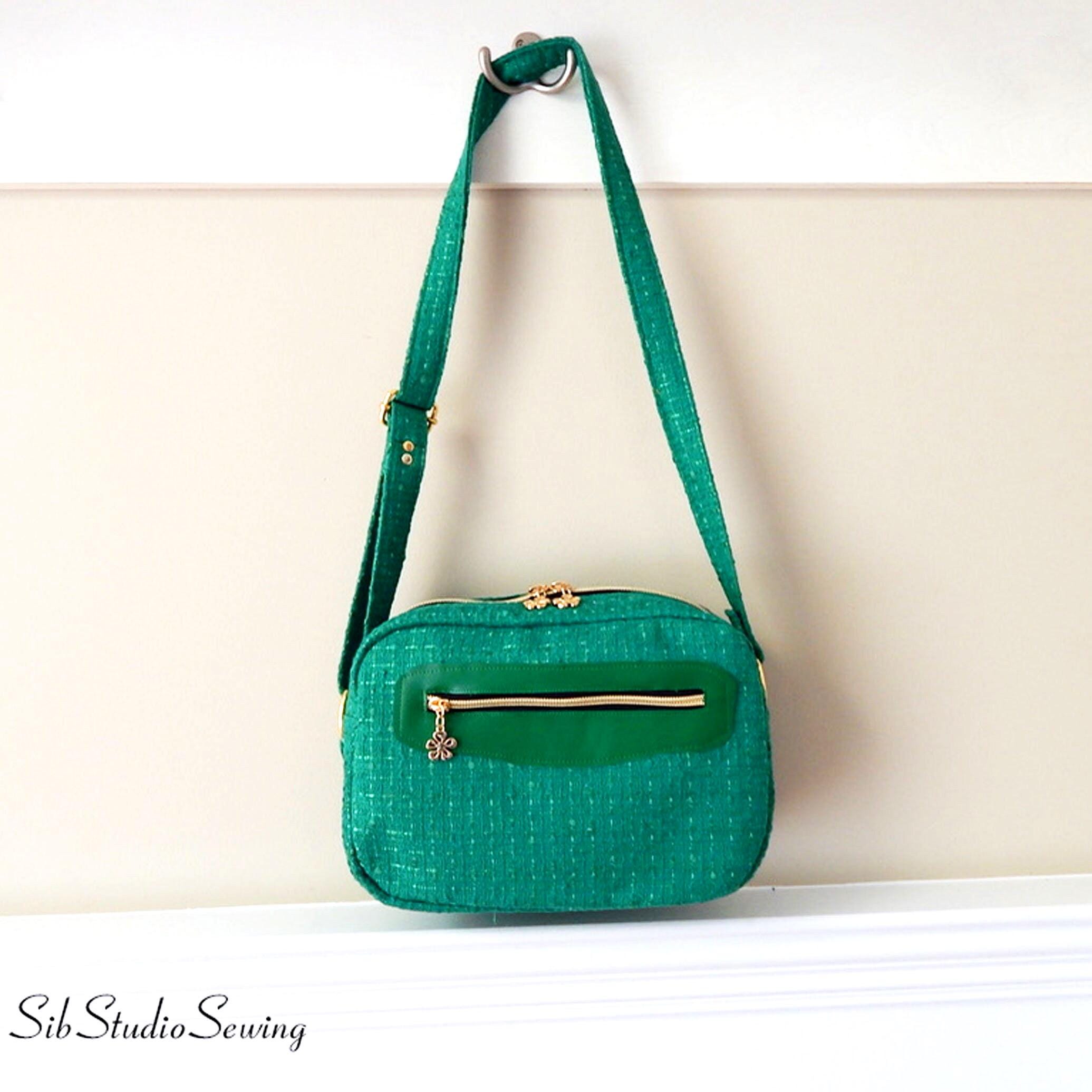 Italian Tweed bag Double Face bag: Italian leather and tweed fabric, TOTE bag  main image 2
