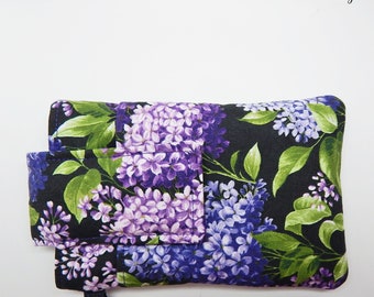 Lilac Smartphone Wristlet, Fits iPhone 15, 14, 13, Smartphones up to 6.25" x 3.25", Key Ring, Pocket, Lilacs Wristlet, Lilac Phone Clutch