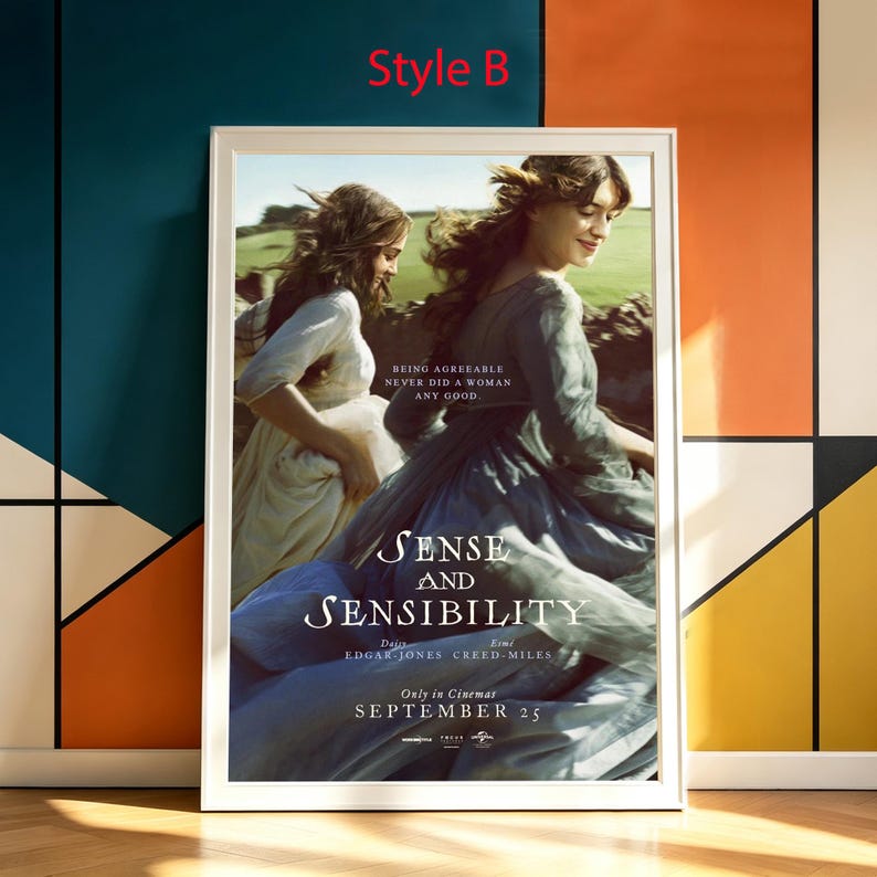Two Option Guide Poster Sense and Sensibility (2026) Movie Poster — Birthday Gift — Canvas Wall ...