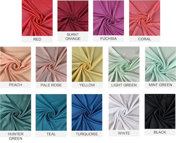 Assorted Colors Stretch Polyester Lining Fabric | 60" Wide x Sold by Yard | Clothing | Lightweight Weight | Lining | Stretch