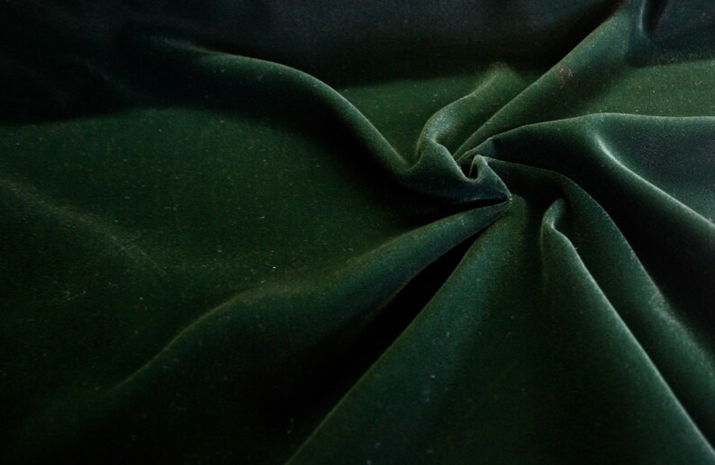 Hunter Green NonStretch Velvet Fabric Etsy