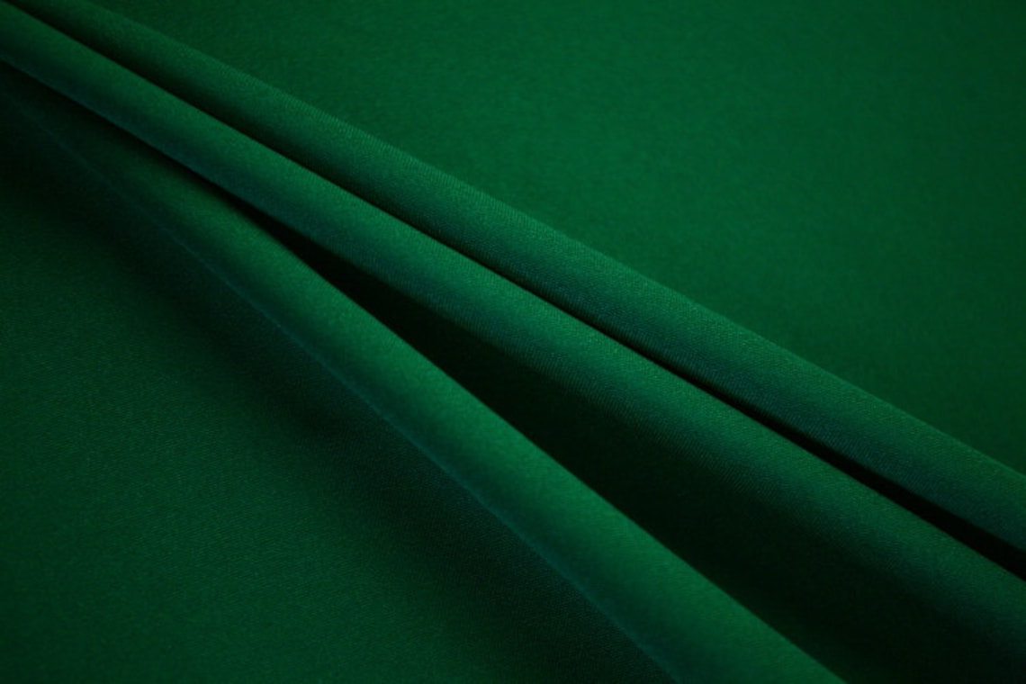 Dark Green Polyester Poplin Fabric | Etsy
