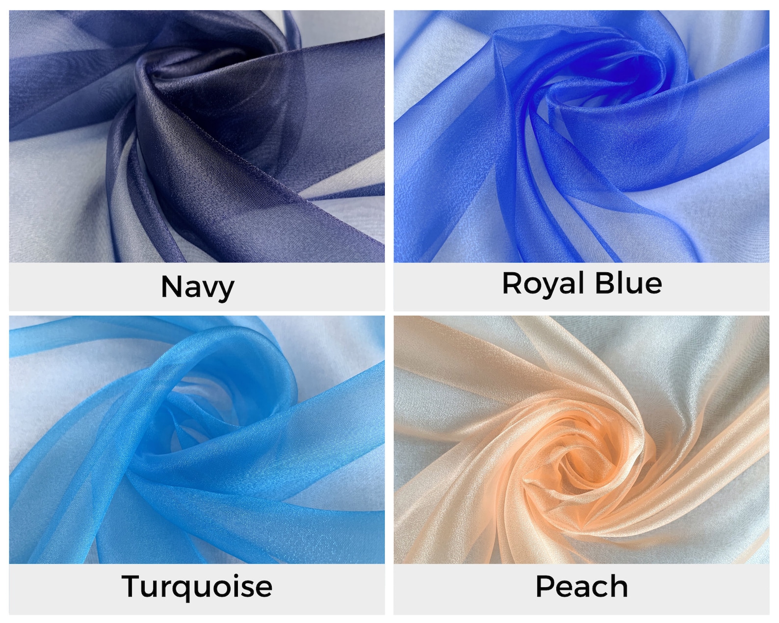 Assorted Colors Polyester Organza Fabric 58 Wide X - Etsy
