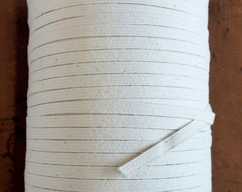 Elastic 1/4 of an inch - NATURAL COLOR - COTTON