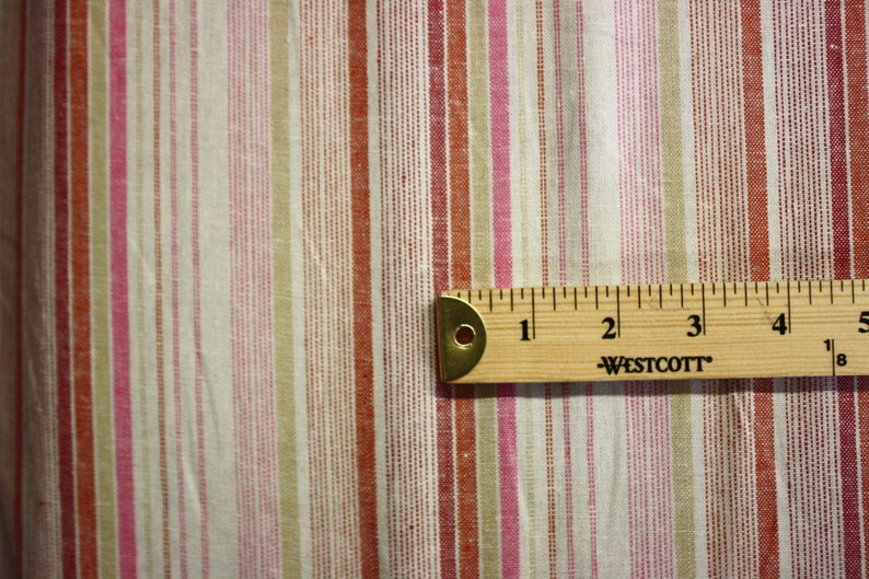 Colorful Strip Pattern Linen Fabric 60 Wide Per Yard