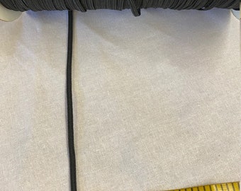 Elastic 1/4 of an inch - 1/8 of an inch - 3/8 of an inch BLACK AND WHITE