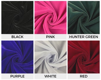 Colori assortiti poliestere triplo velluto / 45" di larghezza x venduto tagliato su misura / Non elasticizzato / Tovaglie / Decorazione / Tappezzeria / Costumi / Fodera