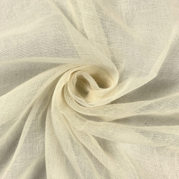CheeseCloth Fabric | 36'' Wide x Sold by Yard | Fine Waive | Cotton | Unbleached | Making Cheese | Paneer | Straining | Steaming | Basting