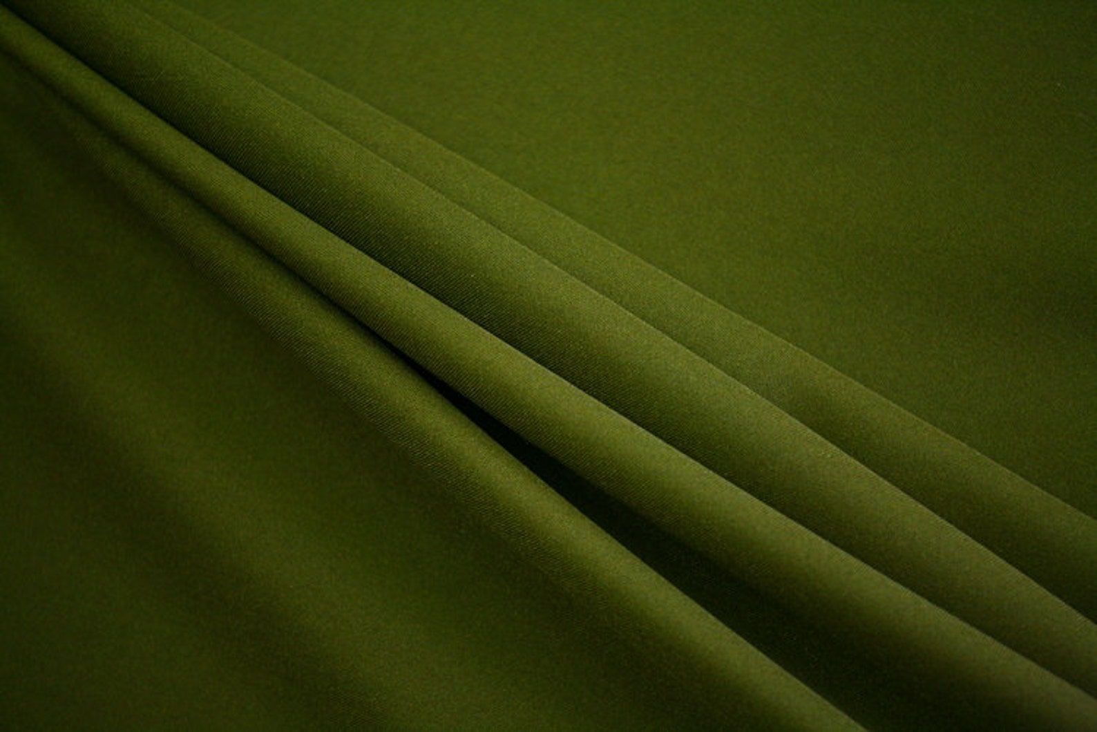 Olive Green Polyester Poplin Fabric | Etsy