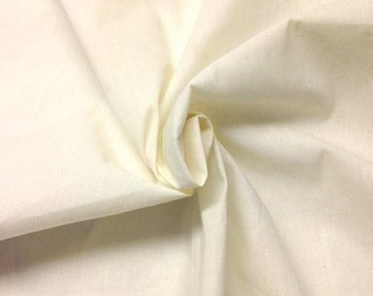 Musselin Stoff | 60&#39;&#39; Breit x Verkauft als lose Ware | Baumwolle | Ungebleicht | Weiß | Druck | Futter | Polsterung | Bekleidung | Schnittmuster | Handgemacht