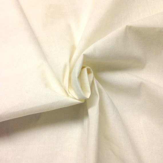 Natural 100% Cotton 60 wide Unbleched Muslin Fabric by the yard