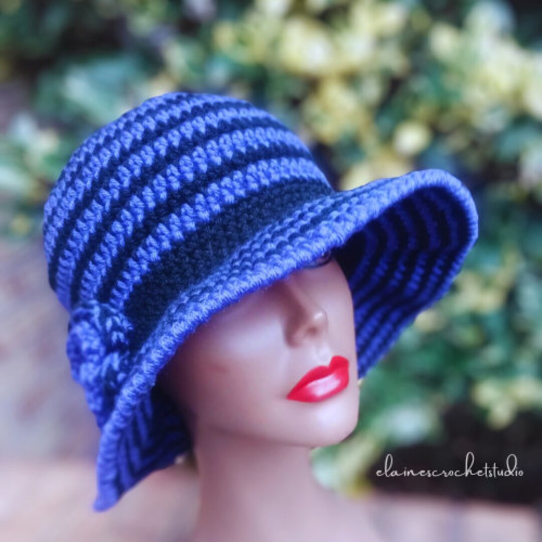 Brimmed Cloche With Flower Cloche With Flower Gift for Her Etsy