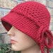 Crochet Cloche,Gift For Her,Vintage Style Hat,Mother's Day Gift,ribbon cloche,Mother's Day GIFT,1920's Inspired Cloche.ready to ship,red hat