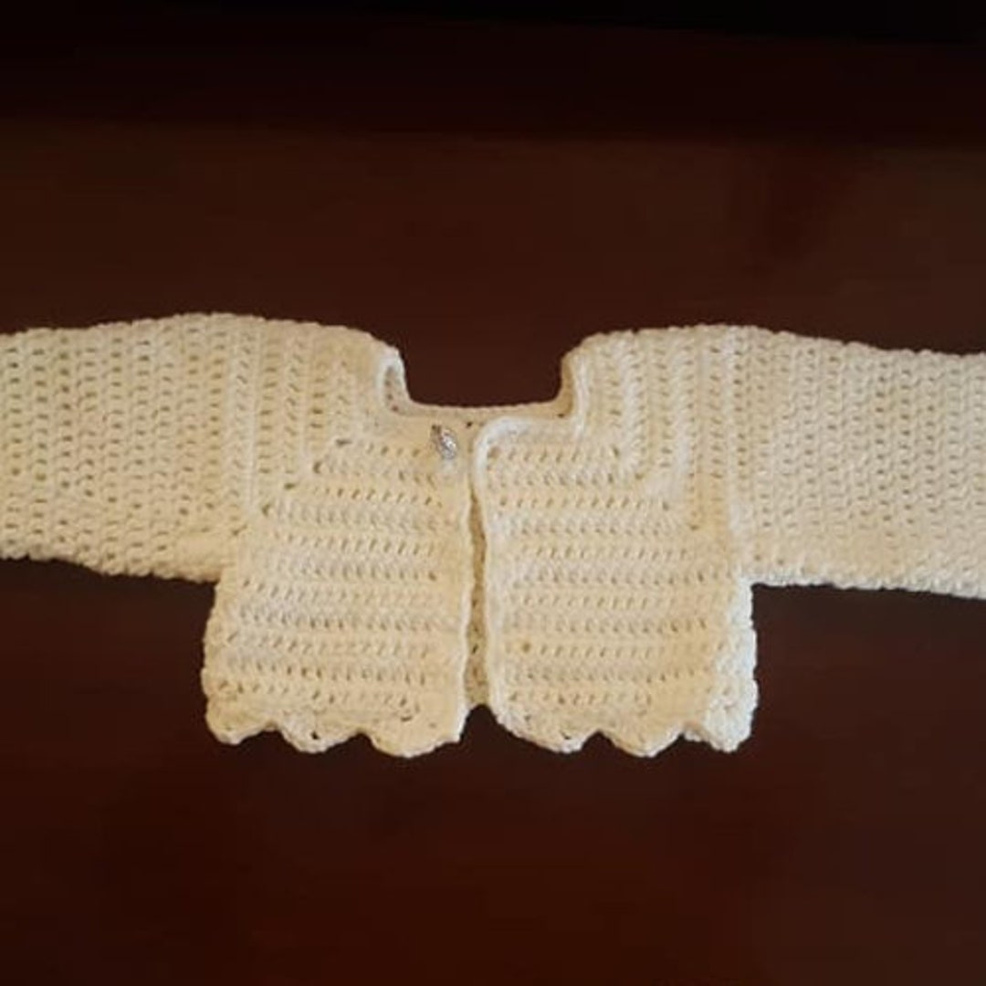 Newborn Cardigan, Button Cardigan, Handmade Newborn Cardigan, Crocheted