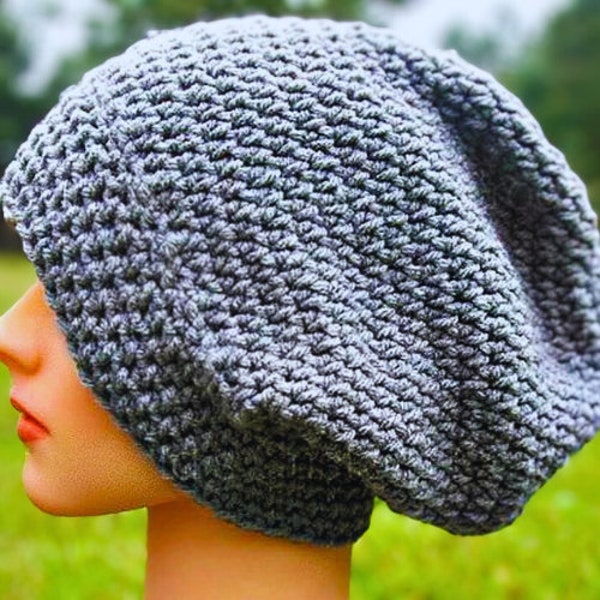 Slouch Hat, Slouchy Beanie, Grey Slouch Beanie, Women's Slouch Hat, Men's Slouch Hat, Unisex slouch hat, slouchy hat