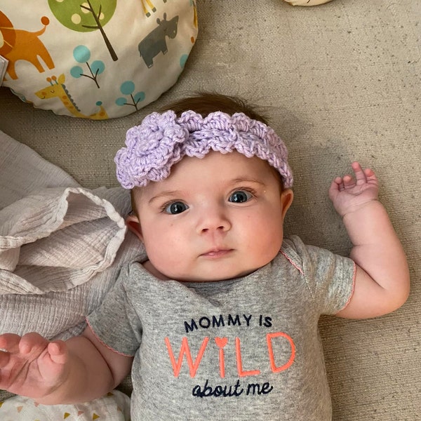 Baby Girl Flower Headband, Baby Headband, Flower Headband, Baby Girl Gift, Gift for Her, Infant Headband, 0-3 Months,3-6 Months