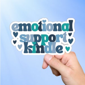 Emotional Support Kindle Heart Sticker, Kindle Addict, Bookish Gift, Book  Lover Sticker, Bookish Sticker, E-book Sticker, Reader Gift Idea 