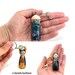 Bernie Sanders with Mittens, Ruth Bader Ginsburg & Frida Hand Painted Key Chain Wooden Peg Doll Purse Charm 