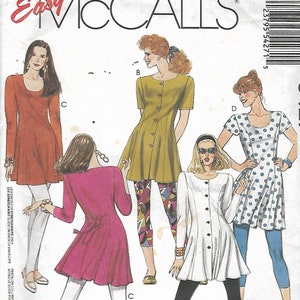 1991 McCall&#39;s 5427 Misses Tunics & Leggings In Two Lengths, Leggings Stretch Knits Only Sewing Pattern Size 6 Bust 30 1/2&quot; UNCUT FF