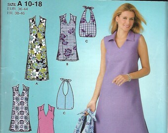 2006 Simplicity 4115 Misses Dress In Two Lengths & Bag Sewing Pattern Sizes 10-18 Bust 32 1/2" - 40" UNCUT FF