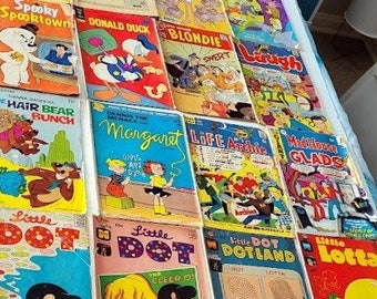 16 Vintage 60's 70's Comics Disney, Archie, Little Dot, Pink Panther