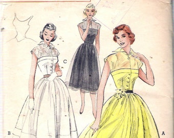 1951 Butterick 5776 Evening Dress or Day-Length Version Sewing Pattern Size 12 Bust 30"