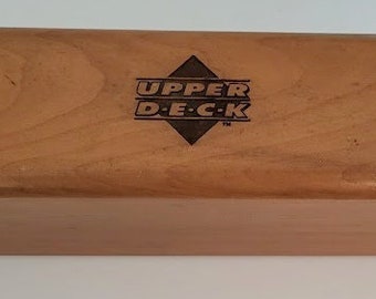 1990's Upper Deck Sports Trading Card Wooden Storage Box
