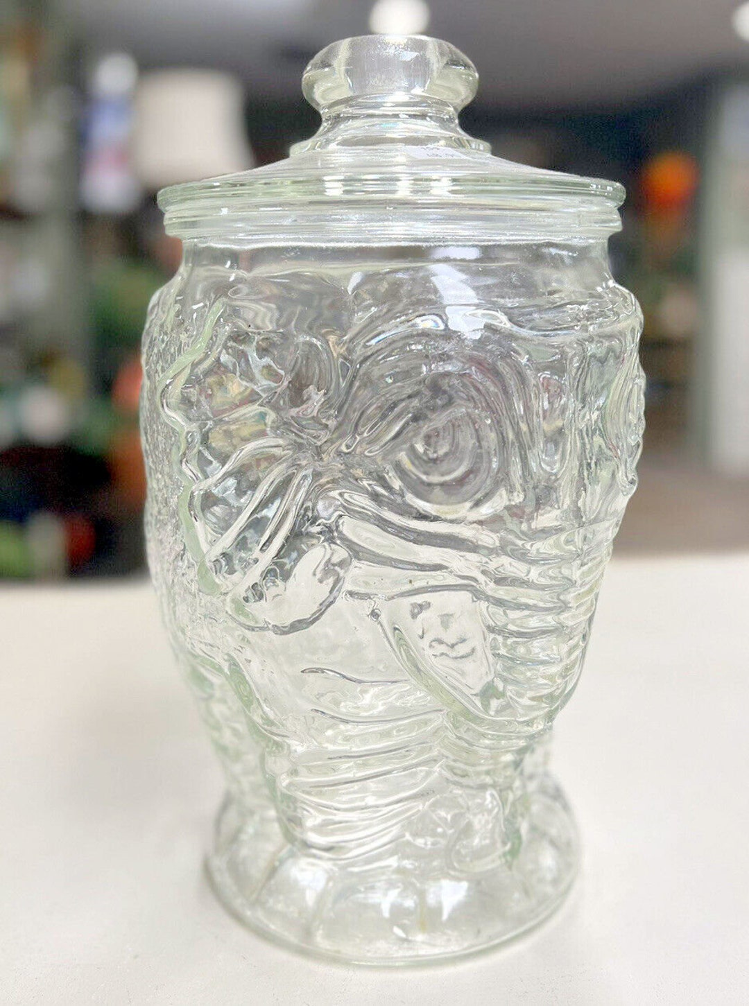 1970s Libbey Big Top Clear Glass Elephant Cookie Jar With Lid Etsy