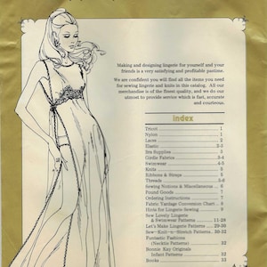 1970s KIEFFER'S Lingerie Fabrics & Supplies Catalog Buyers Guide