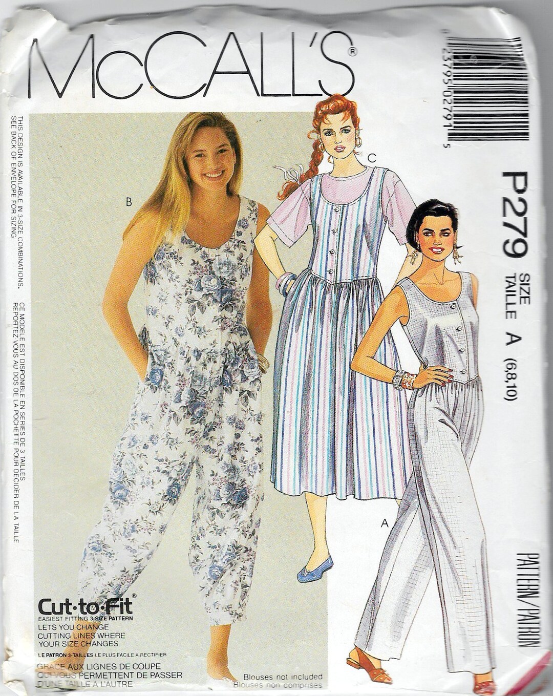 Vintage 1991 Mccall's P279 Misses Jumpsuit & Jumper Sewing - Etsy