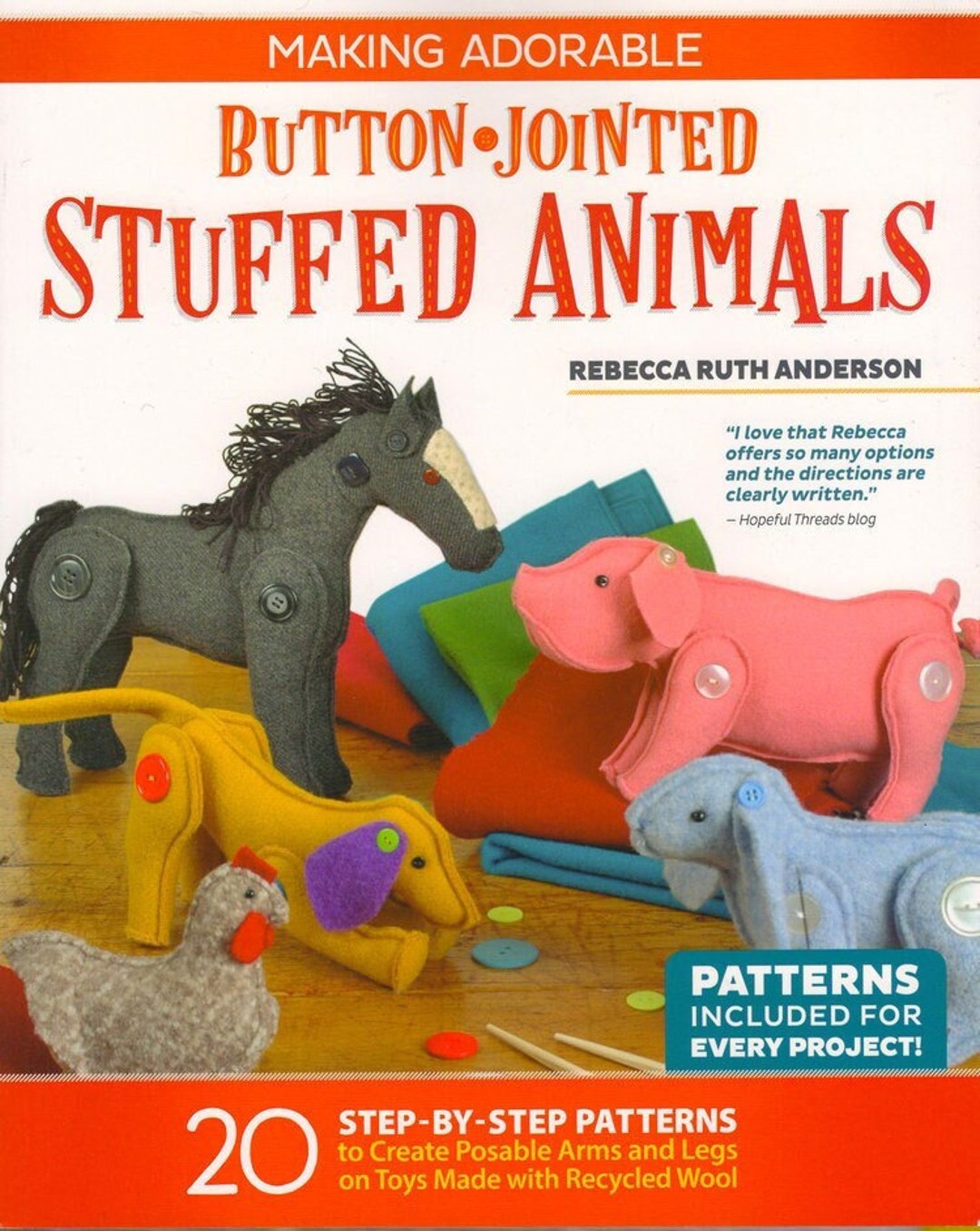 Making Adorable Buttonjointed Stuffed Animals SB Book Rebecca Ruth