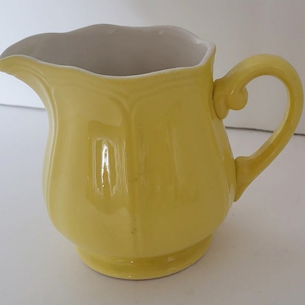 1960's Federlist Ironstone Buttercup Yellow Creamer Made in Japan