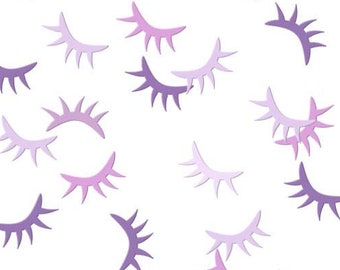 Black Eyelashes Eyelash Confetti Eyelash Cutouts Girl Birthday Party Decorations Girl Baby Shower Decor Beauty Confetti