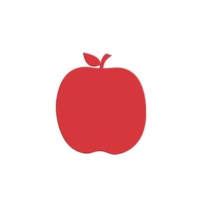 25 Paper Apple Die Cut Shapes, Apple Cutouts Back To School Decorations Teacher Classroom Bulletin Board Die Cuts, Apple Note Card