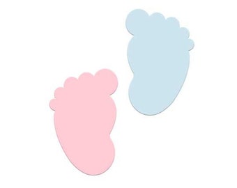 Baby Feet Die Cut Baby Shower Decorations, Gender Reveal Party Décor, Baby Shower Note Cards, Baby Scrapbook Supplies, Baby Gift Tags