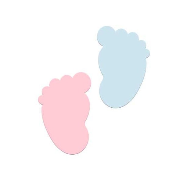 Baby Feet Die Cut Baby Shower Decorations, Gender Reveal Party Décor, Baby Shower Note Cards, Baby Scrapbook Supplies, Baby Gift Tags