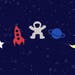 Outer Space Confetti for Birthday Parties, Scrapbook Pages, Planners, Astronaut, Spaceship, Rocket Ship, Planets, Stars, Moons