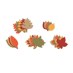 Paper Autumn Leaf Die Cuts for Fall Classroom Bulletin Boards Scrapbook Pages & Party Decorations, Fall Leaves, Leaf Cut Outs