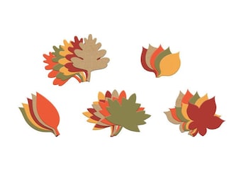 Paper Autumn Leaf Die Cuts for Fall Classroom Bulletin Boards Scrapbook Pages & Party Decorations, Fall Leaves, Leaf Cut Outs