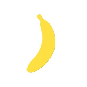 Paper Banana Die Cut Shapes, Tropical Fruit Banana Cutout Shapes for Classroom Bulletin Board Craft Projects and Card Making