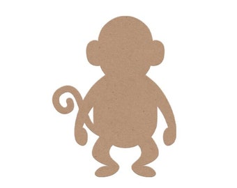 Paper Monkey Die Cut Shapes, Monkey Cutout Shapes for Zoo and Safari Themed Birthday Parties and Classroom Bulletin Boards