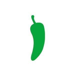 Paper Jalapeno Die Cut Shapes, Green Jalapeno Chili Pepper Cutout Shapes for Classroom Bulletin Board Craft Projects and Card Making
