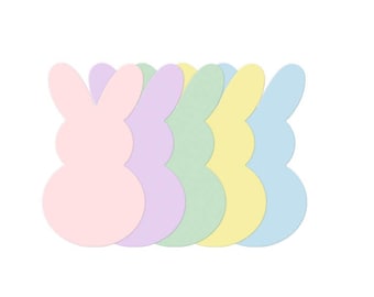 Spring Pastel Easter Bunny Die Cuts and Decorations, Easter Bunny Place Cards, Easter Bunny Craft Projects, Bunny Rabbit Cut Outs