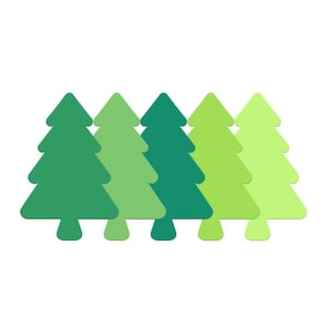 Paper Christmas Tree Cutout Shapes for Holiday Craft Projects, Christmas Party and Bulletin Board Decorations 25 Pieces Per Pack