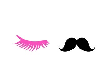 Staches or Lashes Gender Reveal & Baby Shower Party Favors and Decorations, Boy or Girl Reveal Party, It's a Boy It's A Girl